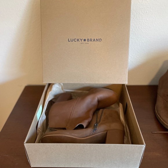 Lucky brand leather tan ankle boots - Picture 2 of 6